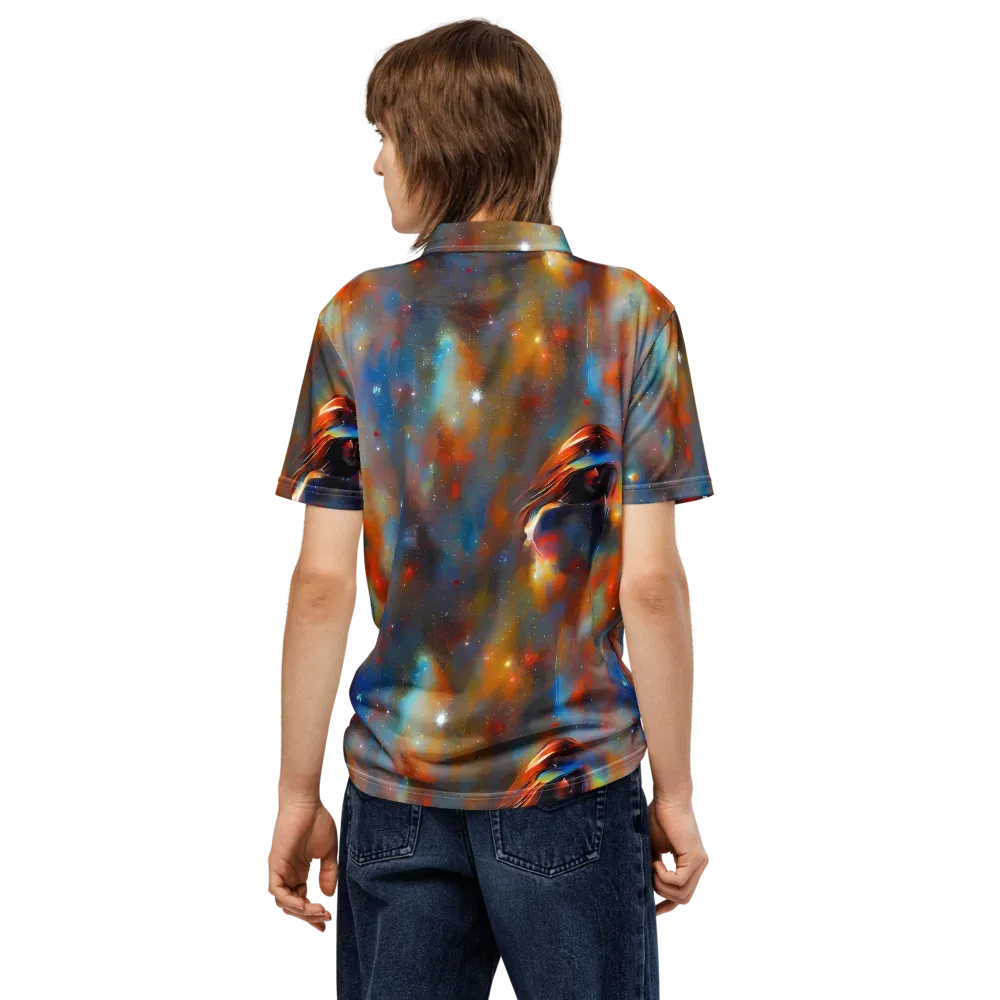Asterglow Veil on Men's Slim Fit Polo Shirt — Back