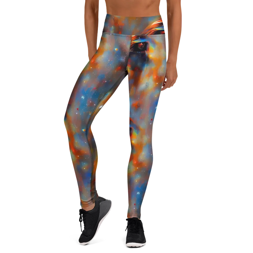 Asterglow Veil on Yoga Leggings — Front