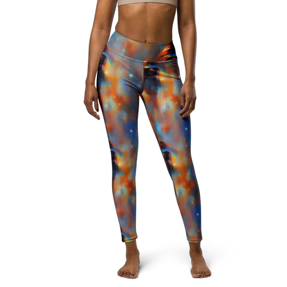 Asterglow Veil on Yoga Leggings — Front