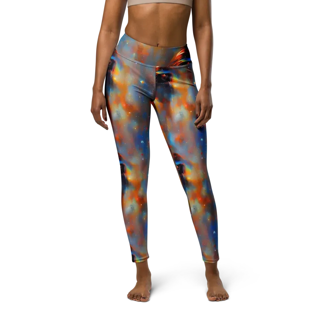 Asterglow Veil on Yoga Leggings — Front
