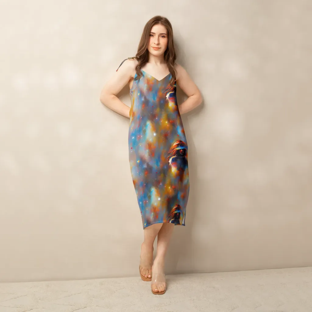 Asterglow Veil on Slip Dress — Front