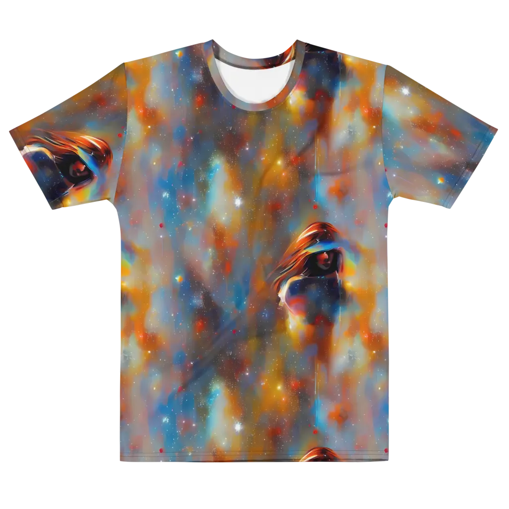 Asterglow Veil on Men's Cotton Crew Neck T-Shirt — Front
