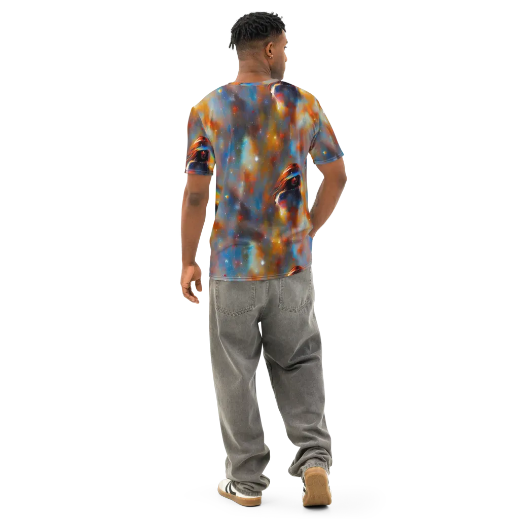 Asterglow Veil on Men's Cotton Crew Neck T-Shirt — Back