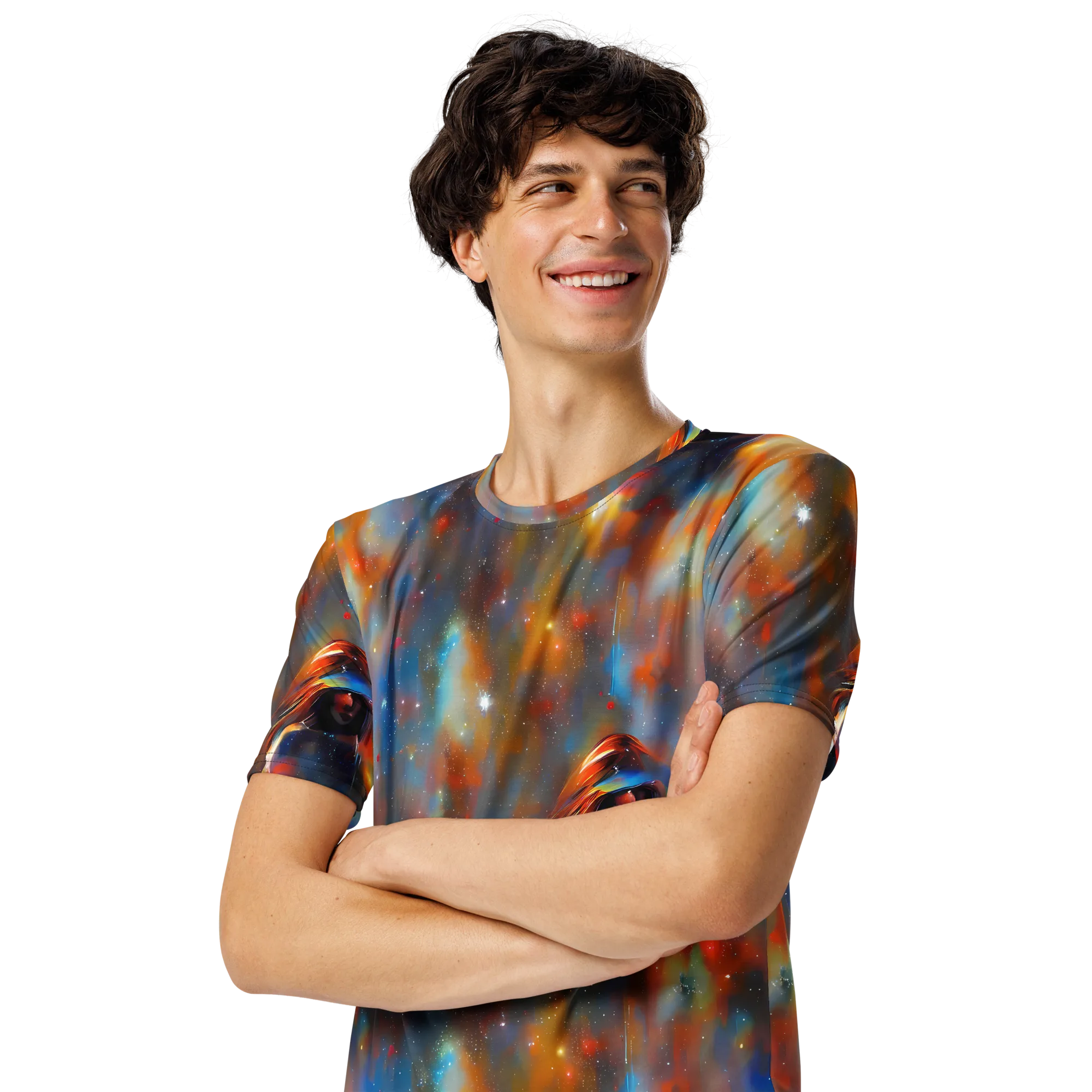 Asterglow Veil on Men's Crew Neck T-Shirt — Left Front