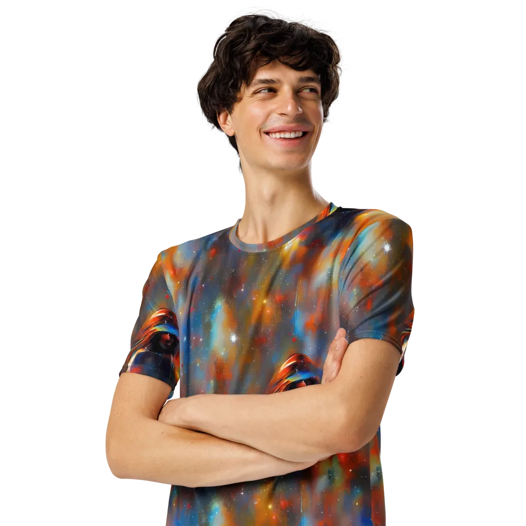 Asterglow Veil on Men's Crew Neck T-Shirt — Left Front