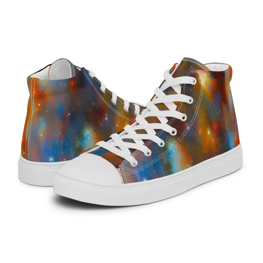 Asterglow Veil on a Men's High Top Canvas Shoes