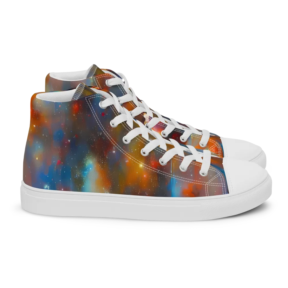 Asterglow Veil on Women's High Top Canvas Shoes — Right
