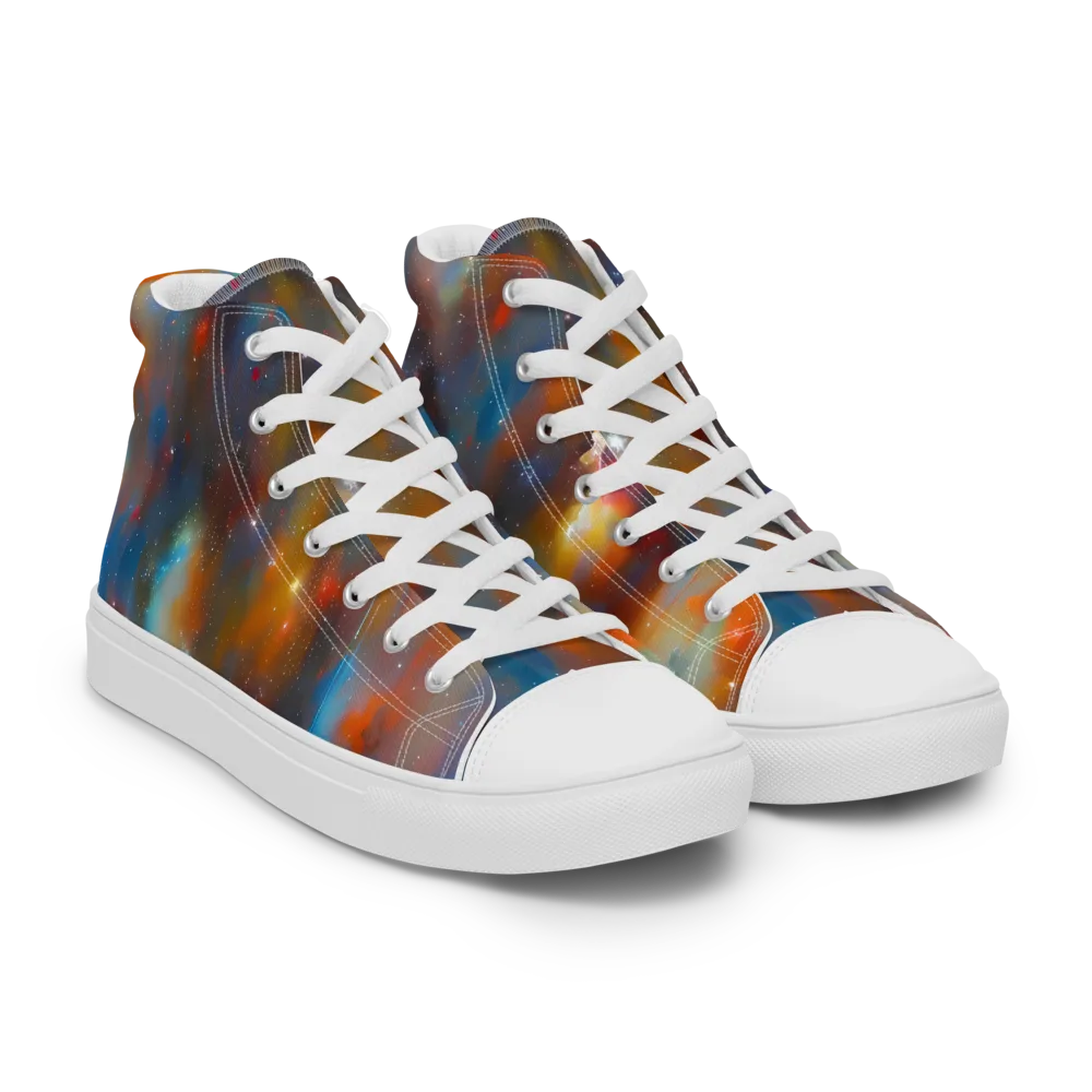 Asterglow Veil on Women's High Top Canvas Shoes — Right Front