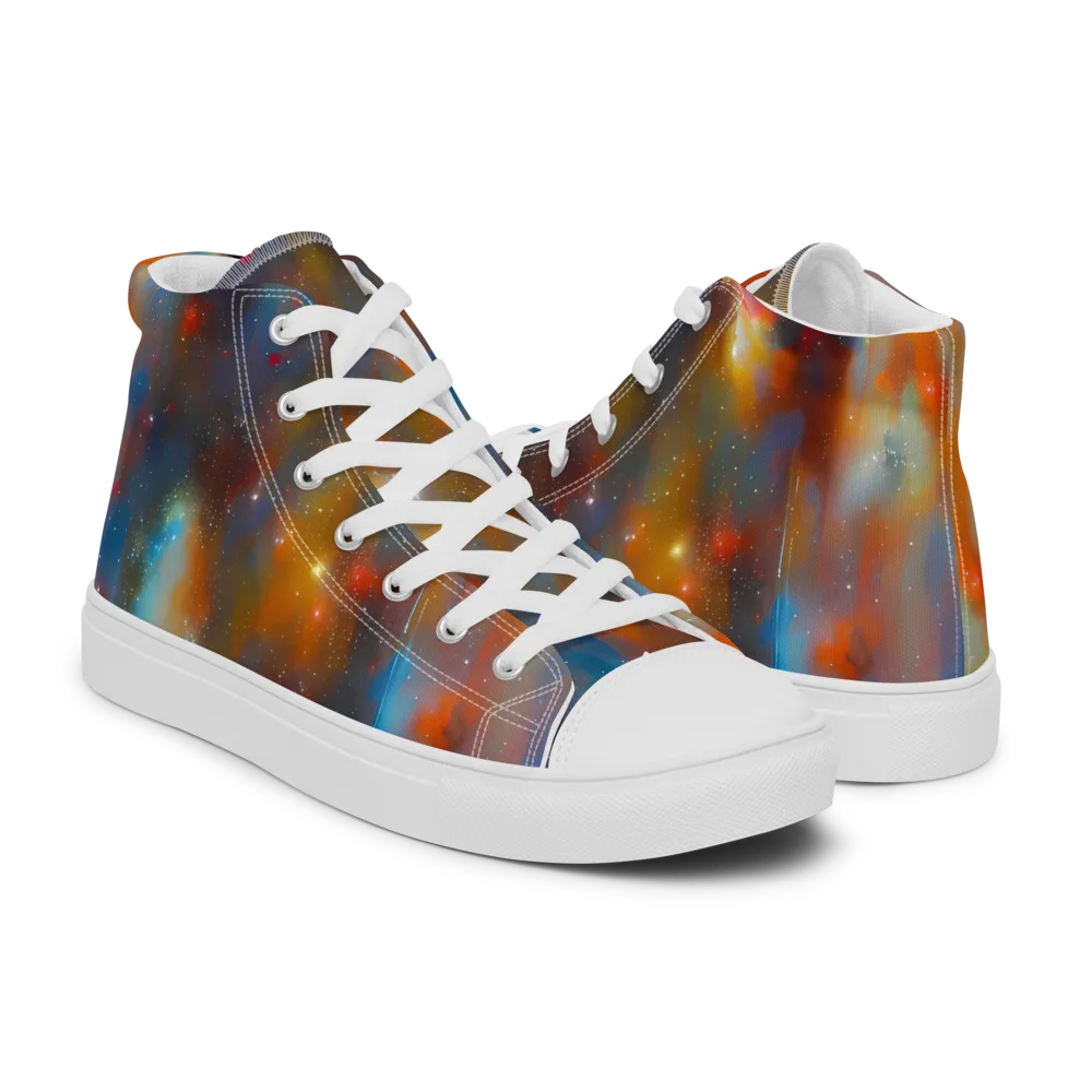 Asterglow Veil on Women's High Top Canvas Shoes — Right