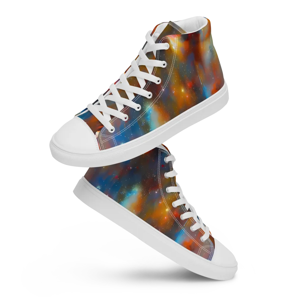 Asterglow Veil on Women's High Top Canvas Shoes — Front