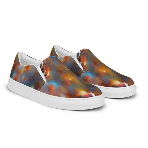 Asterglow Veil on a Men's Slip-On Canvas Shoes