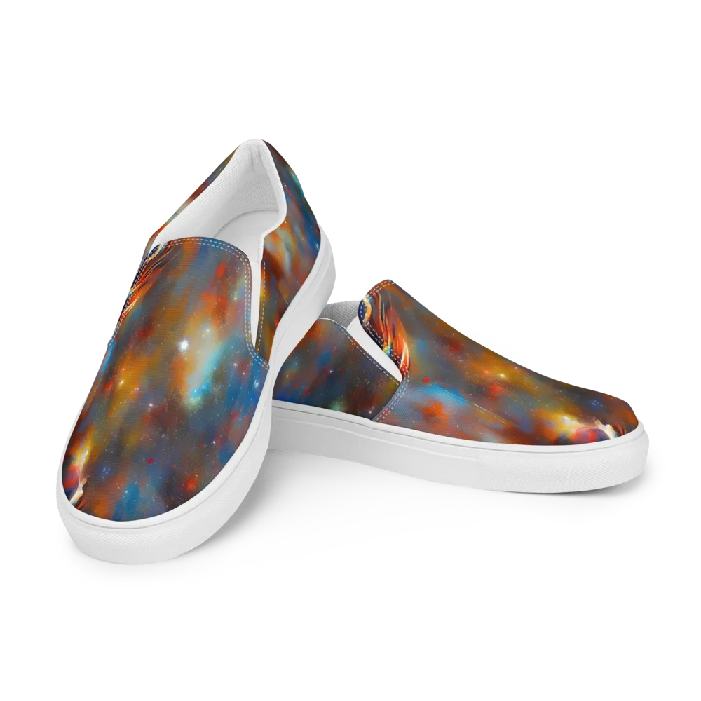 Asterglow Veil on Men's Slip-On Canvas Shoes — Left Front