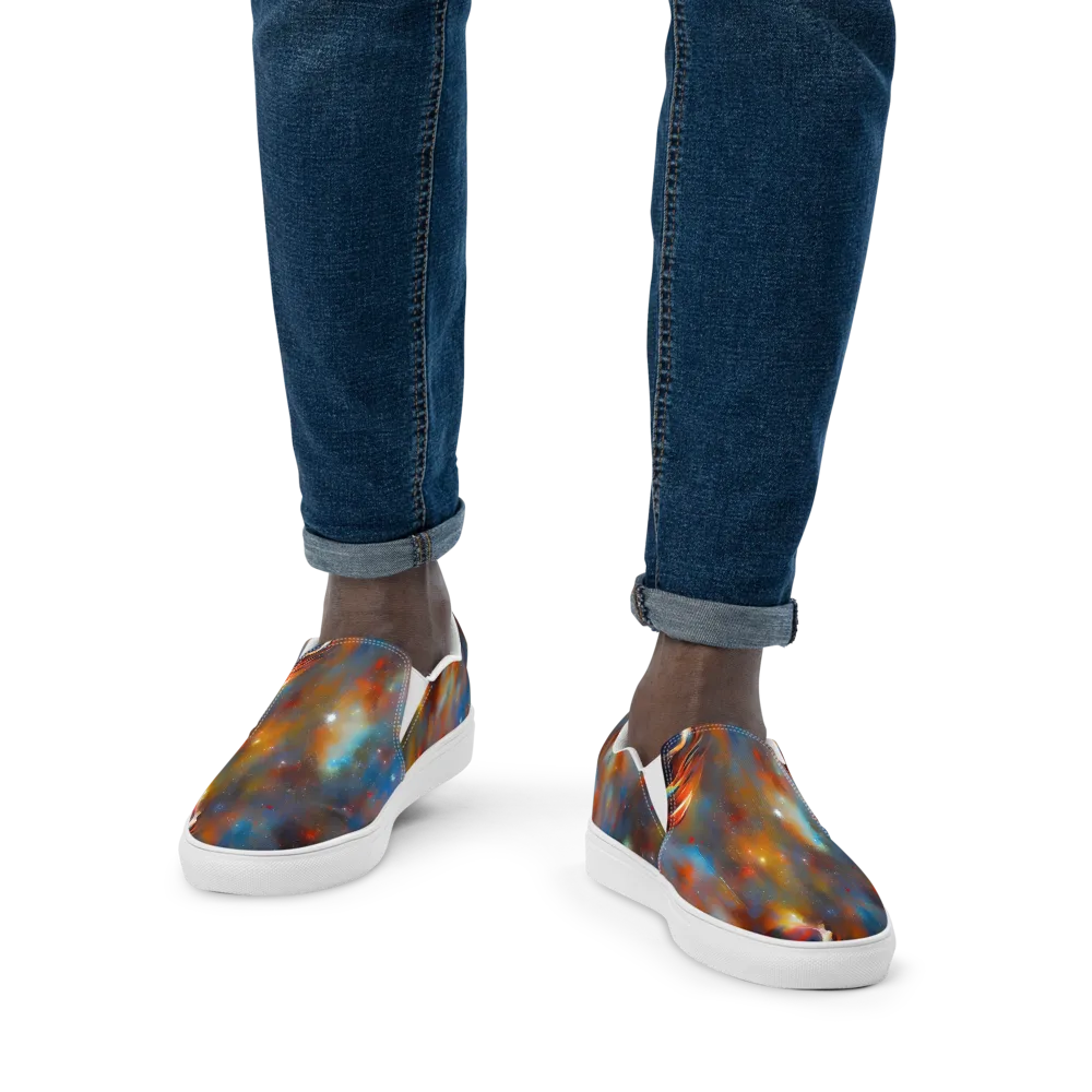 Asterglow Veil on Men's Slip-On Canvas Shoes — Front