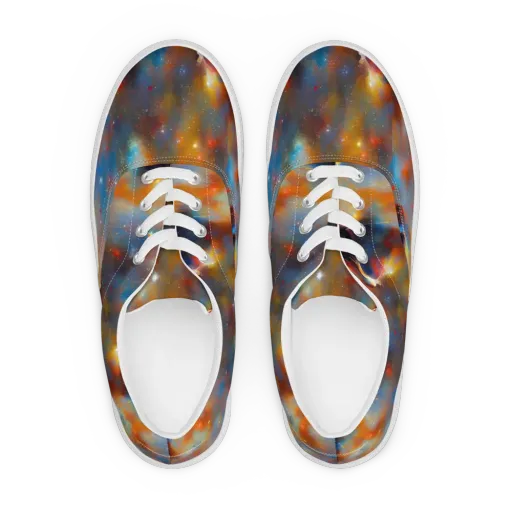 Asterglow Veil on a Men's Lace-Up Canvas Shoes