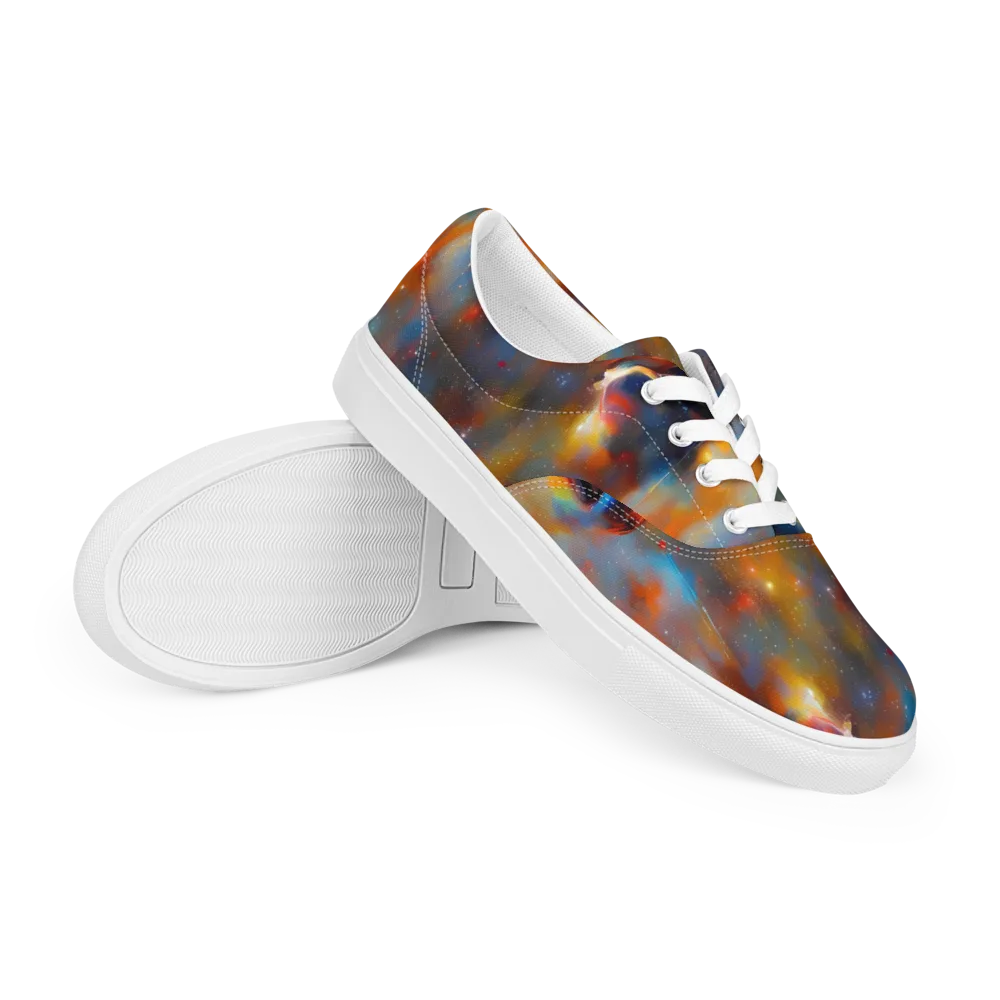 Asterglow Veil on Men's Lace-Up Canvas Shoes — Right Front