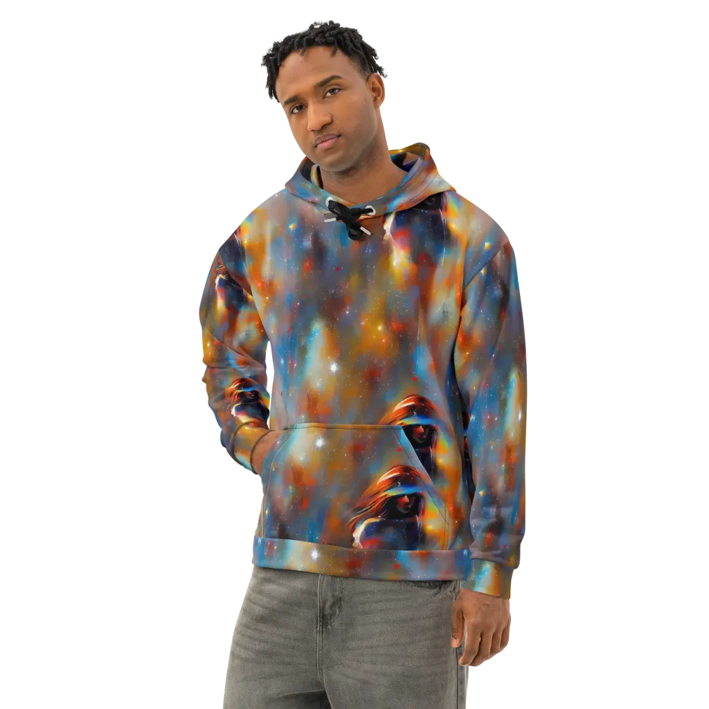 Asterglow Veil on Cotton Hoodie — Left Front