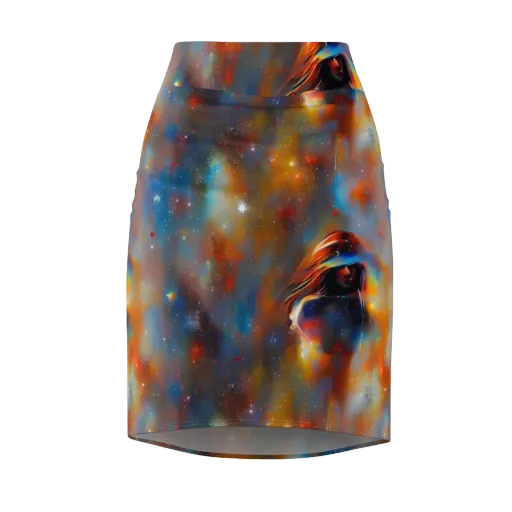Asterglow Veil on a Pencil Skirt