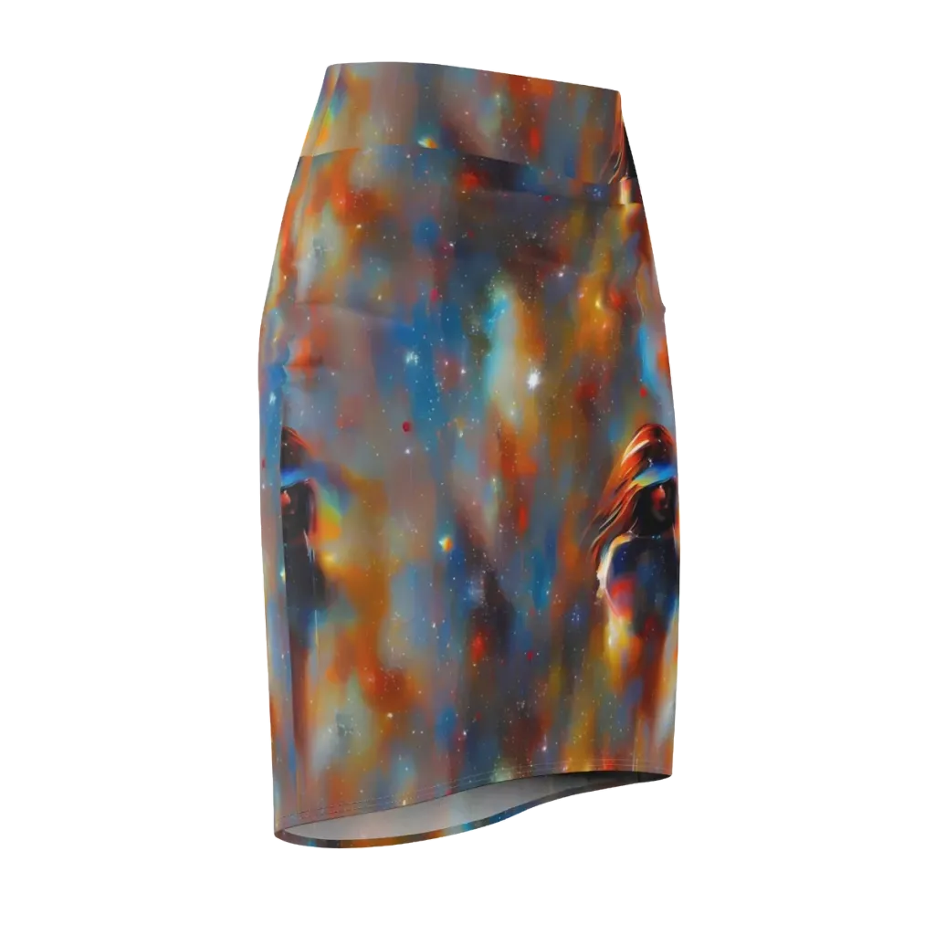 Asterglow Veil on Pencil Skirt — Front Side