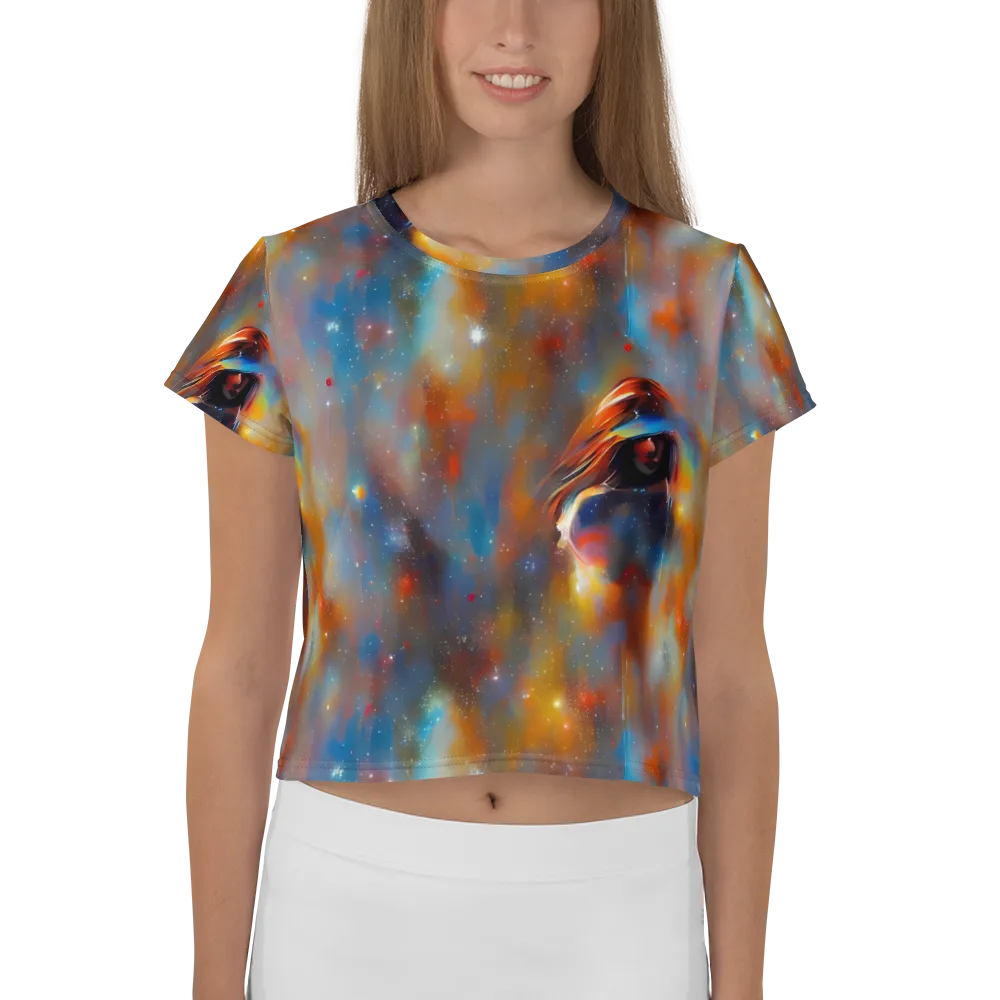 Asterglow Veil on Crop Tee — Front