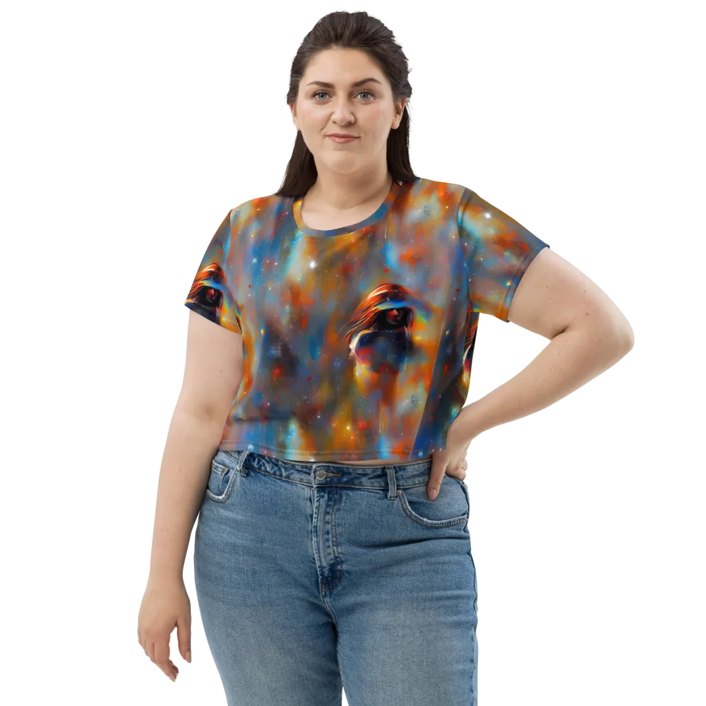 Asterglow Veil on Crop Tee — Front