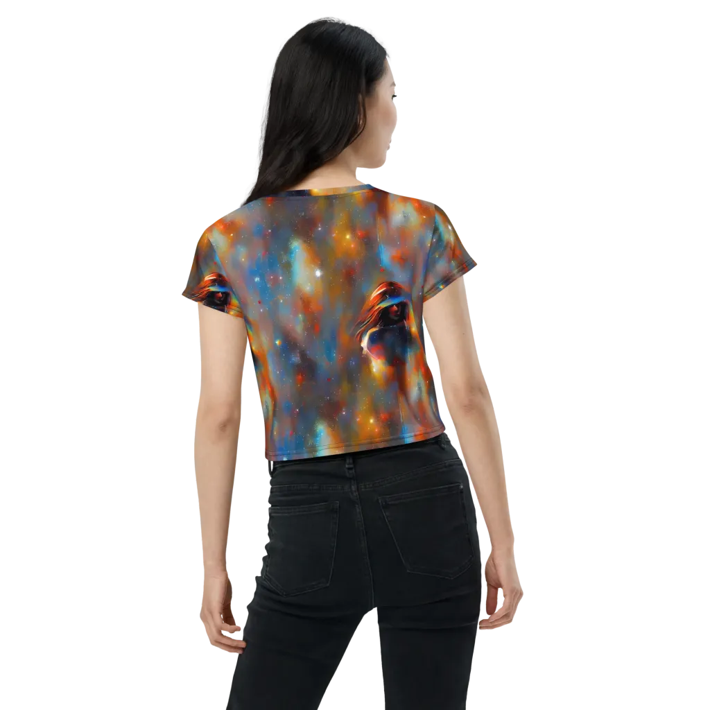 Asterglow Veil on Crop Tee — Back