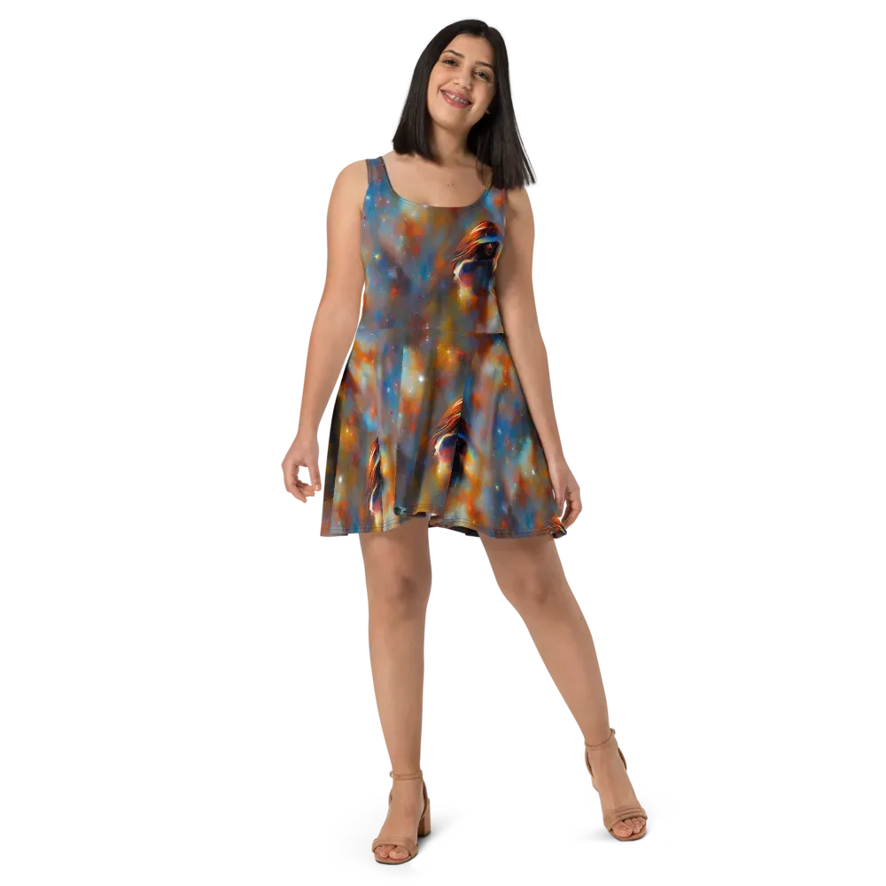 Asterglow Veil on Skater Dress — Front