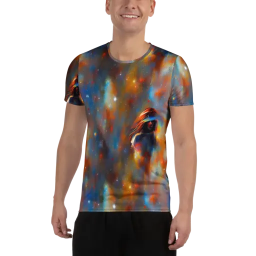 Asterglow Veil on a Men's Athletic T-Shirt