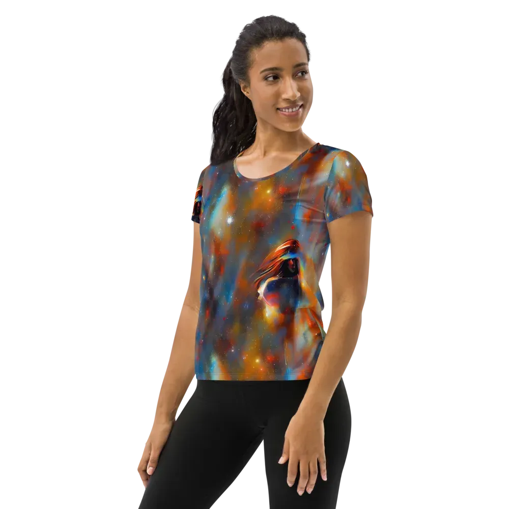 Asterglow Veil on Women's Athletic T-Shirt — Left