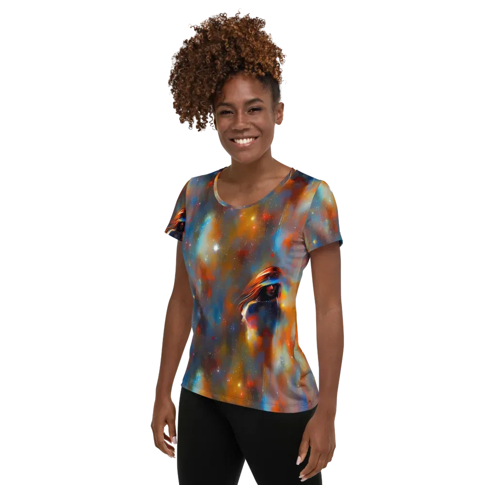 Asterglow Veil on Women's Athletic T-Shirt — Left