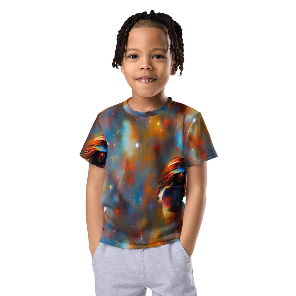 Asterglow Veil on Kids Crew Neck T-Shirt — Front