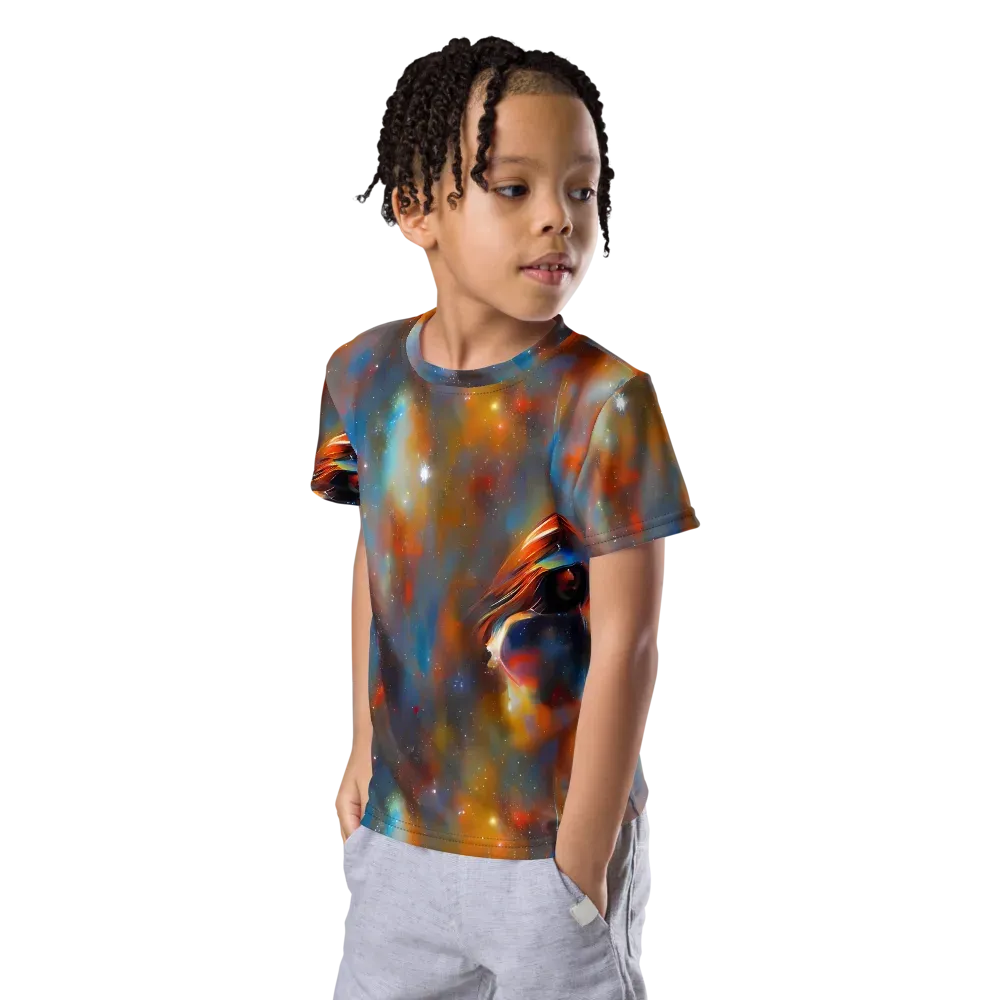 Asterglow Veil on Kids Crew Neck T-Shirt — Left Front