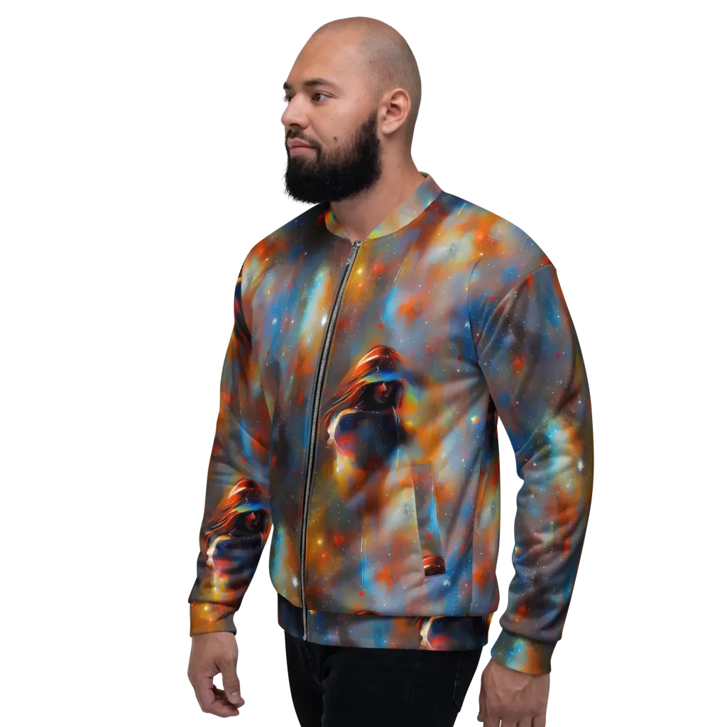 Asterglow Veil on Bomber Jacket — Left