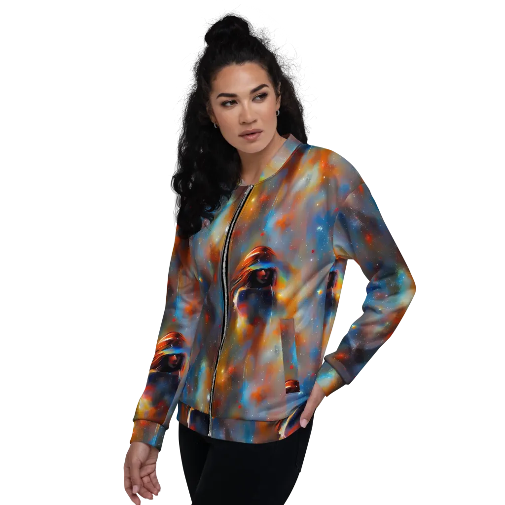 Asterglow Veil on Bomber Jacket — Left