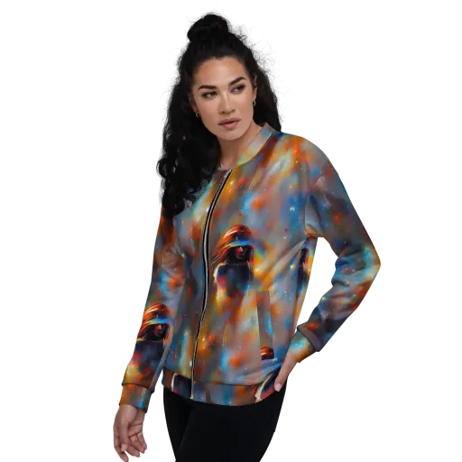 Asterglow Veil on a Bomber Jacket
