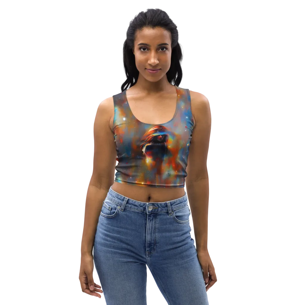 Asterglow Veil on Crop Top — Front