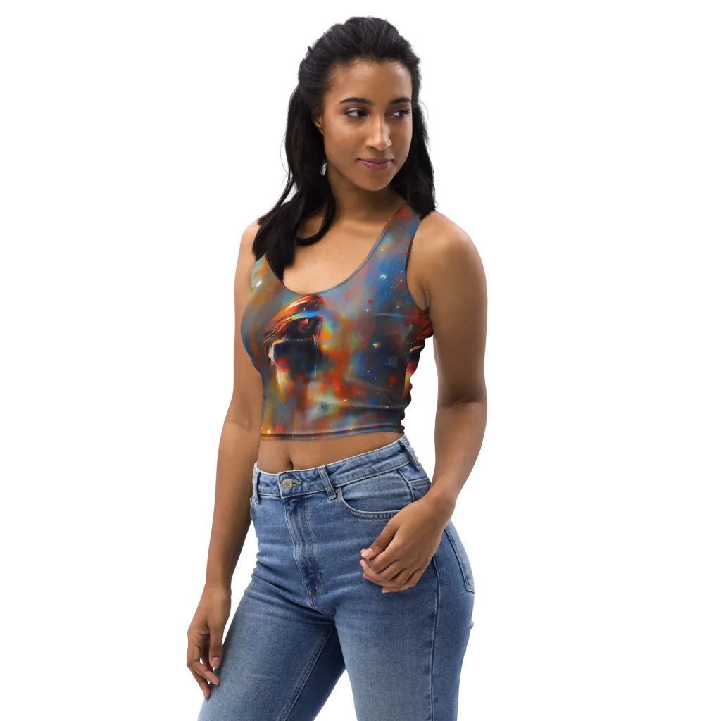 Asterglow Veil on Crop Top — Left Front