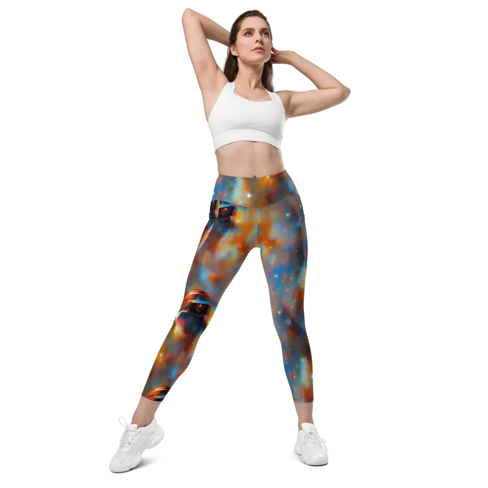 Asterglow Veil on Leggings with Pockets — Front