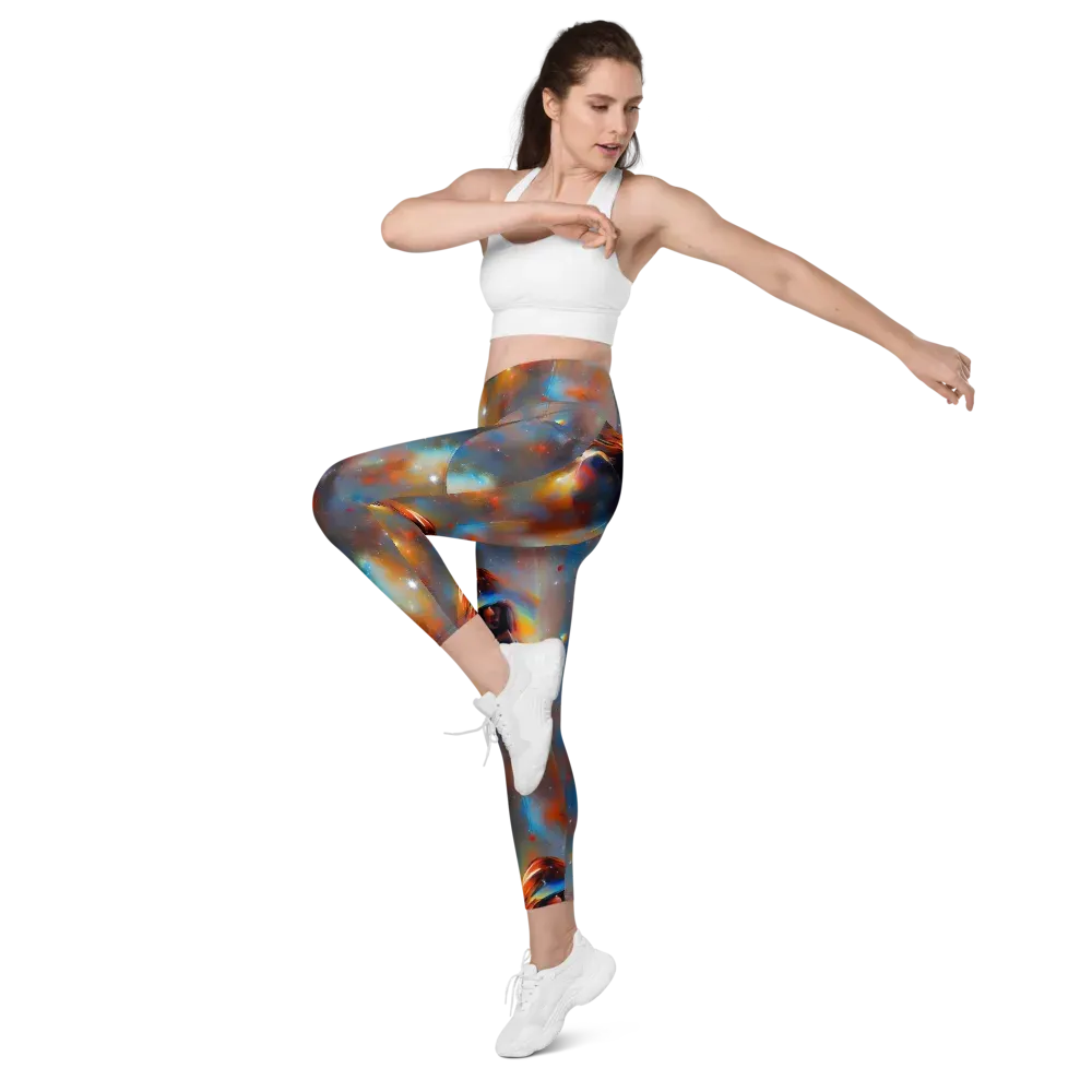 Asterglow Veil on Leggings with Pockets — Left Front