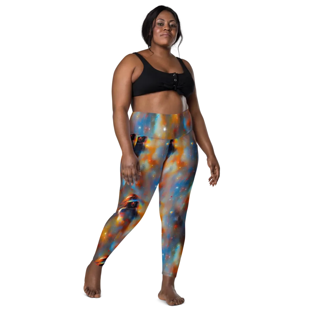 Asterglow Veil on Leggings with Pockets — Front