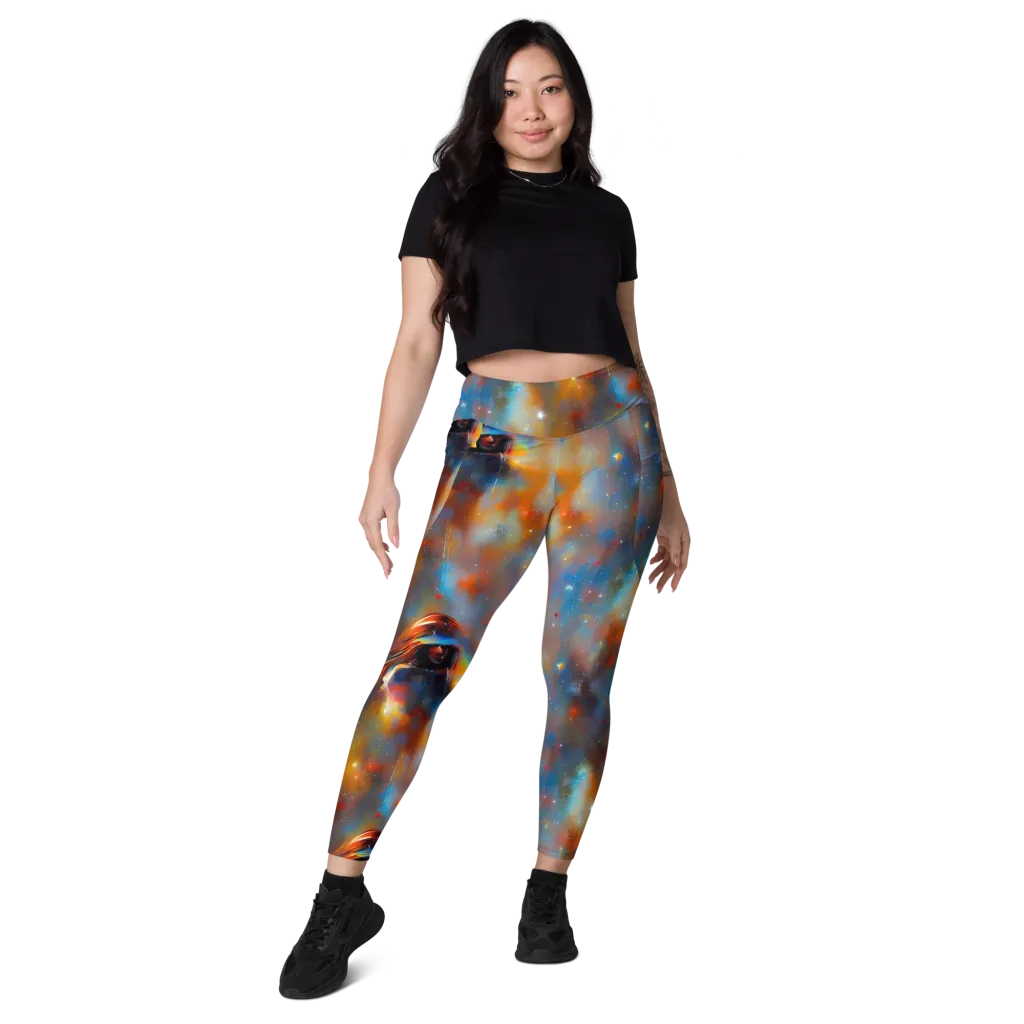 Asterglow Veil on Leggings with Pockets — Front