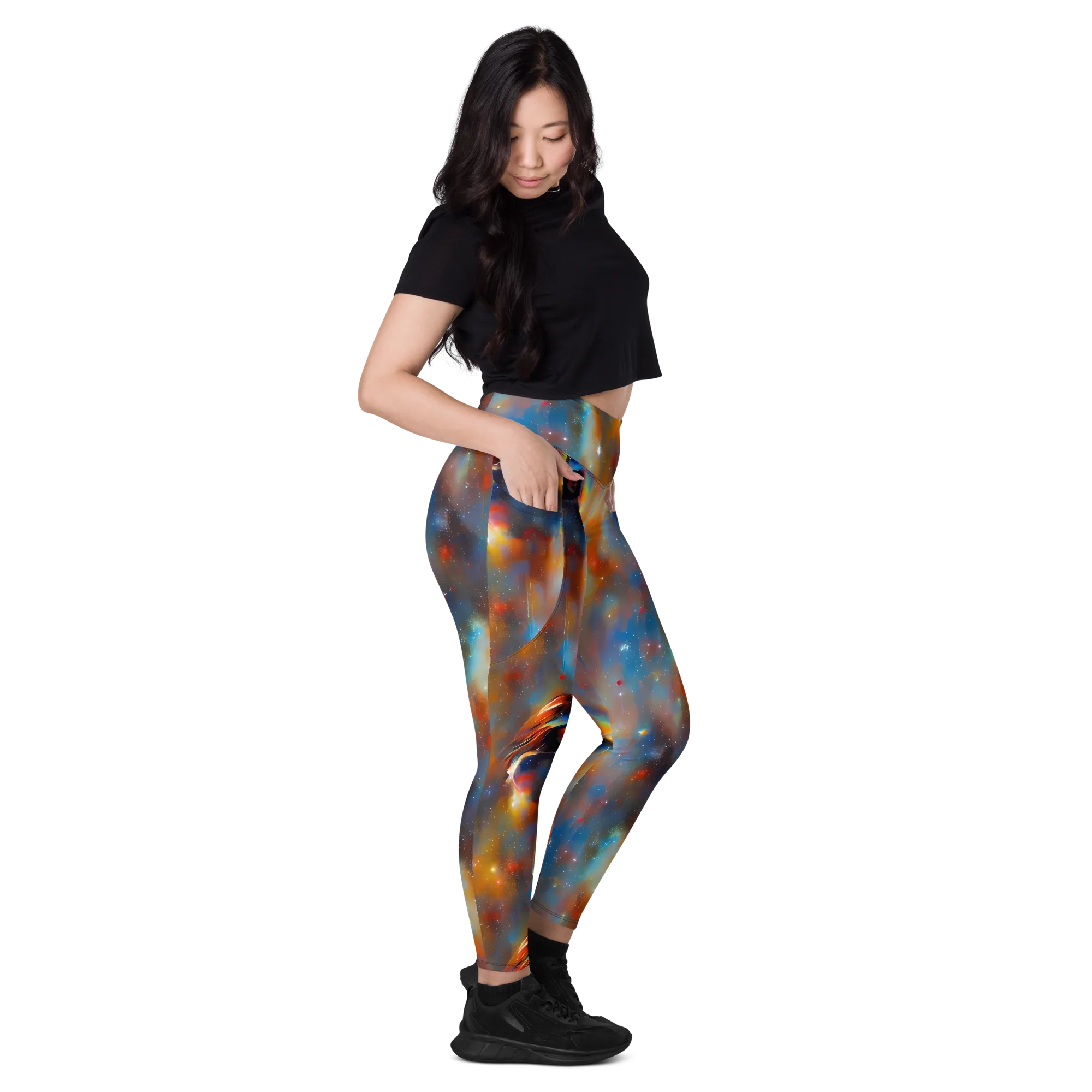 Asterglow Veil on Leggings with Pockets — Right