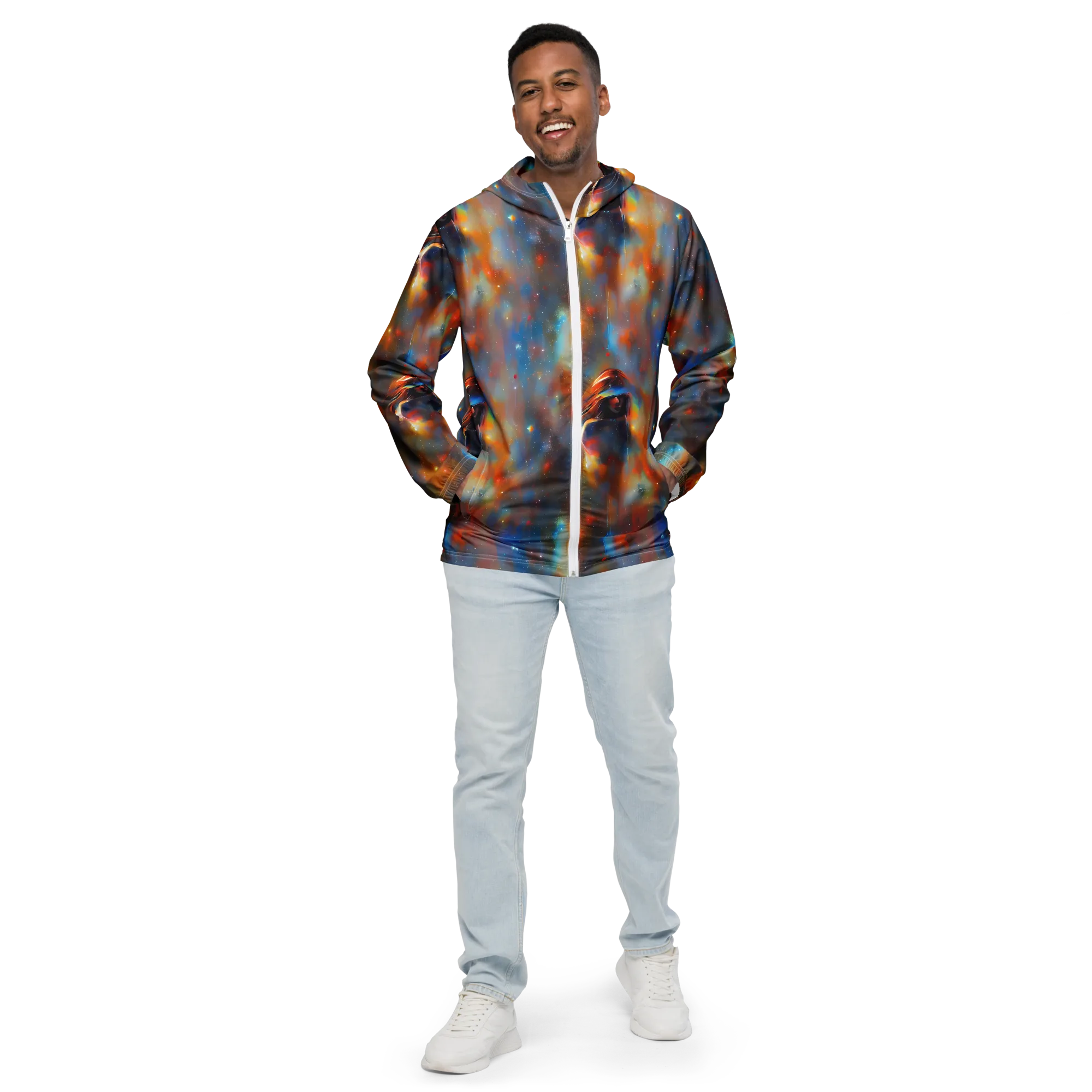 Asterglow Veil on Men's Windbreaker — Front