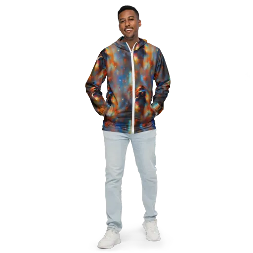 Asterglow Veil on a Men's Windbreaker