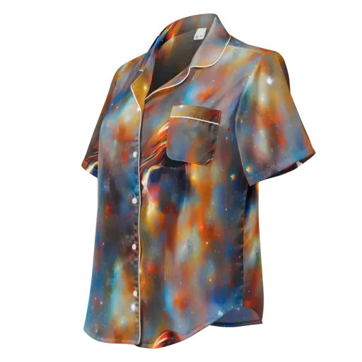 Asterglow Veil on a Women's Short Sleeve Pajama Top