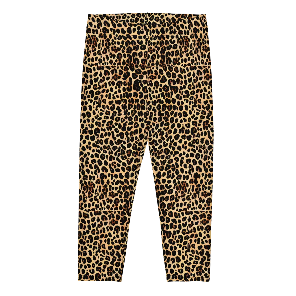 Cheetah Mosaic on Capri Leggings — Front