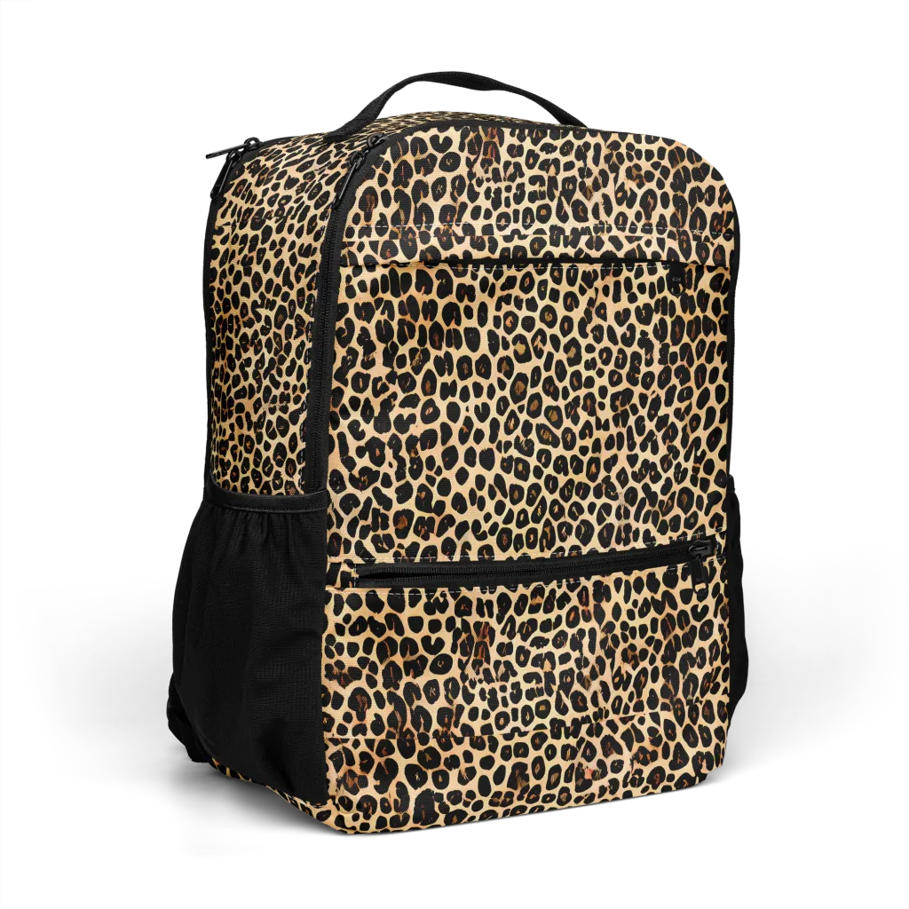 Cheetah Mosaic on Utility Backpack — Right Front