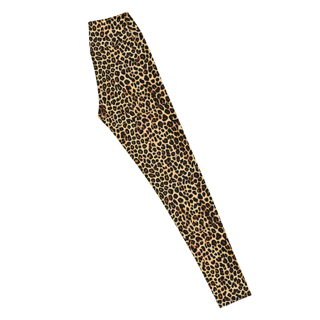 Cheetah Mosaic on Yoga Leggings — Right