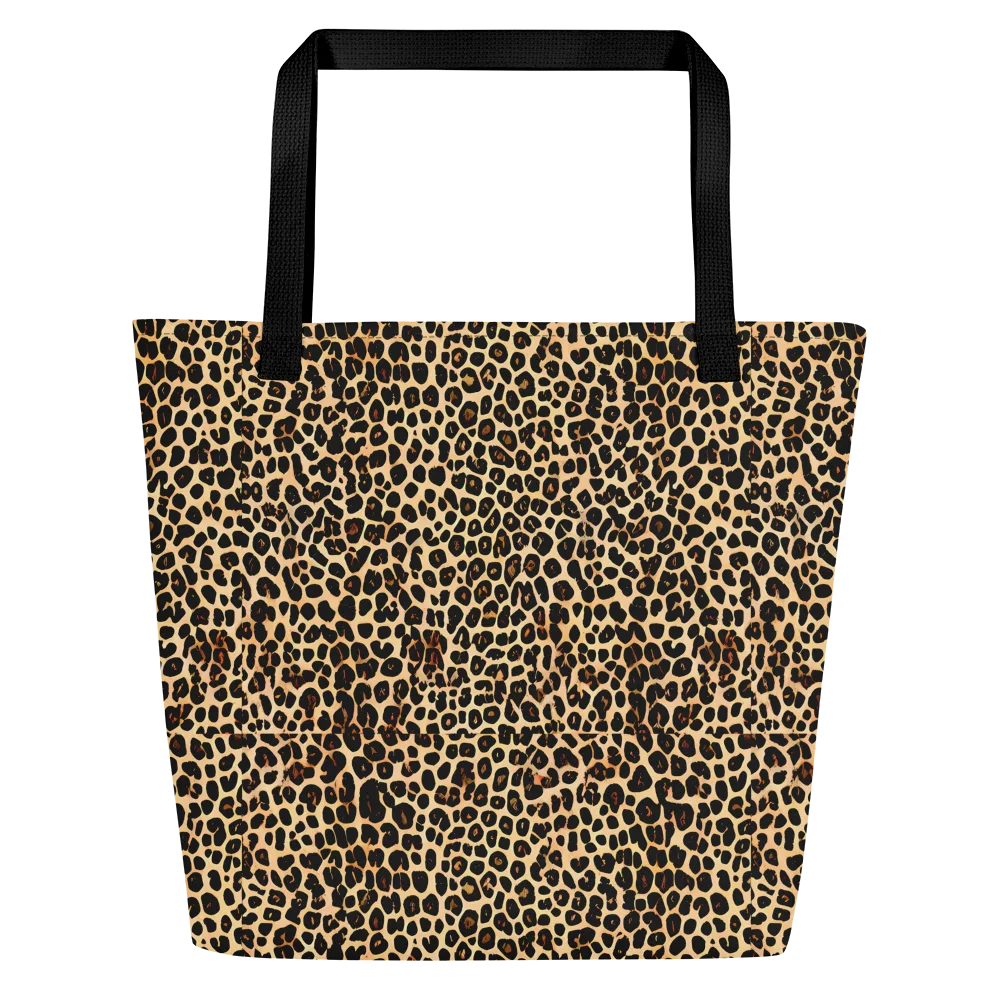 Cheetah Mosaic on Large Tote Bag W/ Pocket — Front