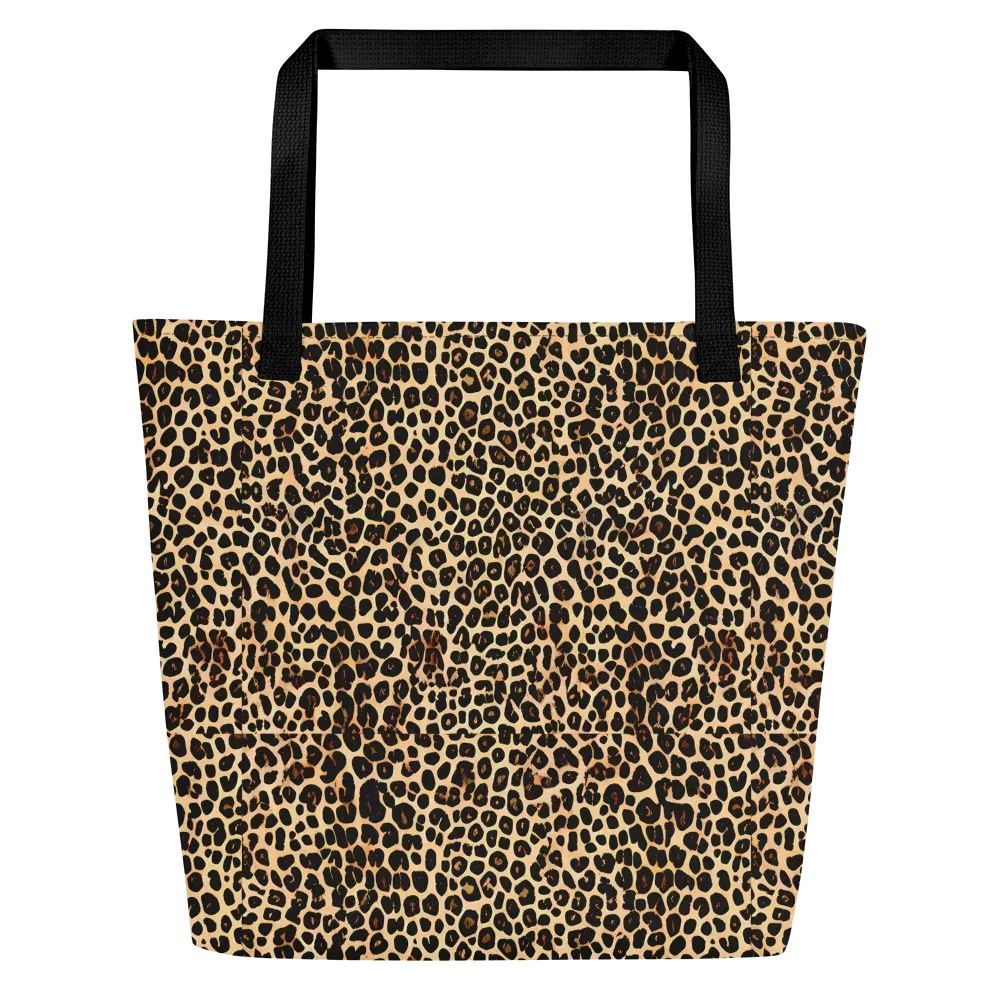 Cheetah Mosaic on Large Tote Bag W/ Pocket — Front