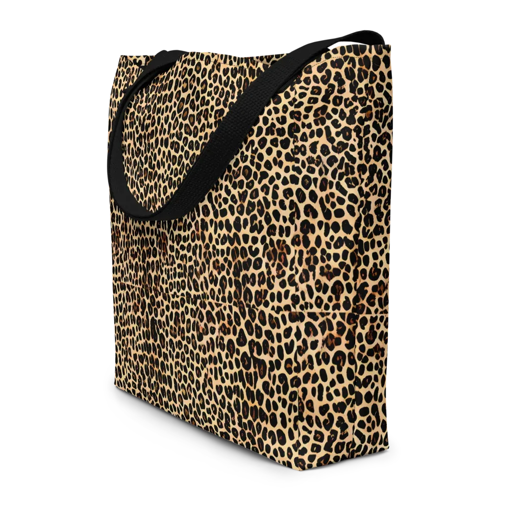 Cheetah Mosaic on Large Tote Bag W/ Pocket — Front